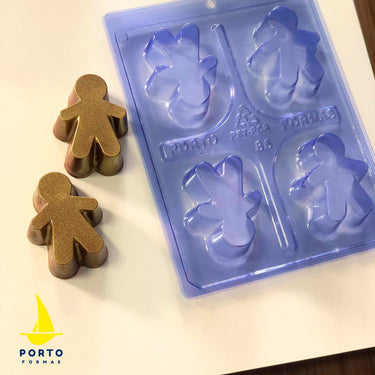 Forma De Chocolate - Forma De Chocolate Especial 3 Partes - Bolacha Bonequinho – PF85